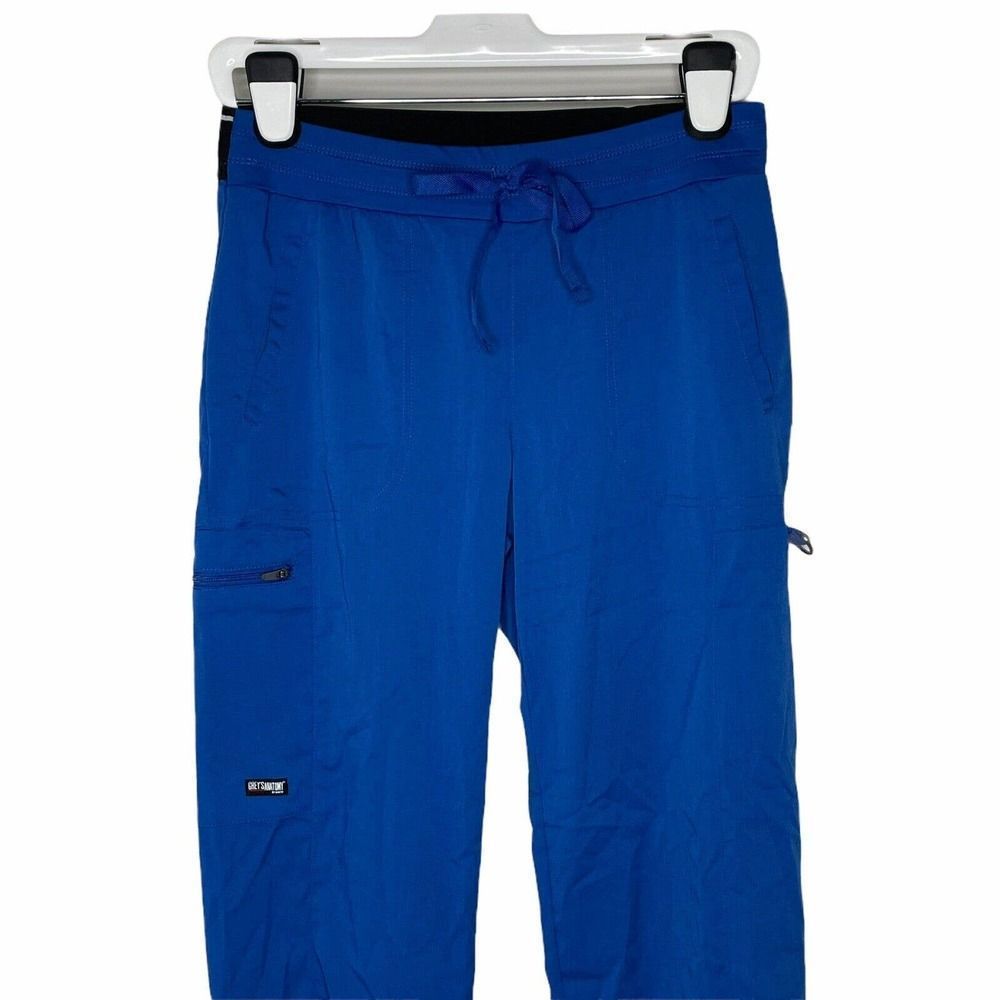 𝅺nwt Grey’s Anatomy by Barco Royal Blue Scrub Stretch Pants S - Picture 4 of 7